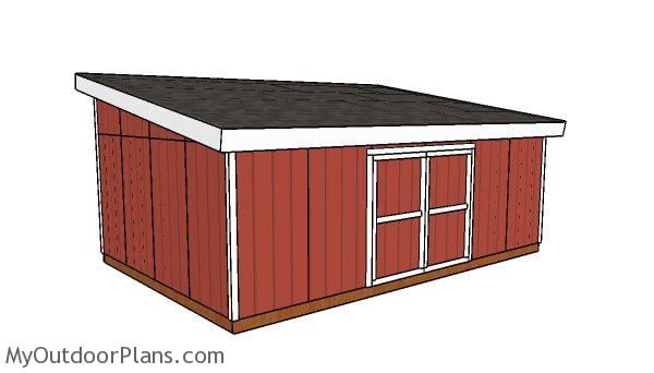 16x24 Lean to Shed Plans | MyOutdoorPlans | Free ...