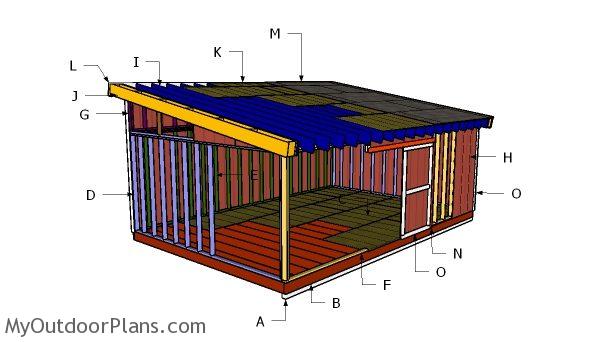16x24 Lean to Shed Roof Plans | MyOutdoorPlans | Free ...