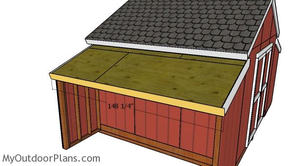 Roof trims for side sheds
