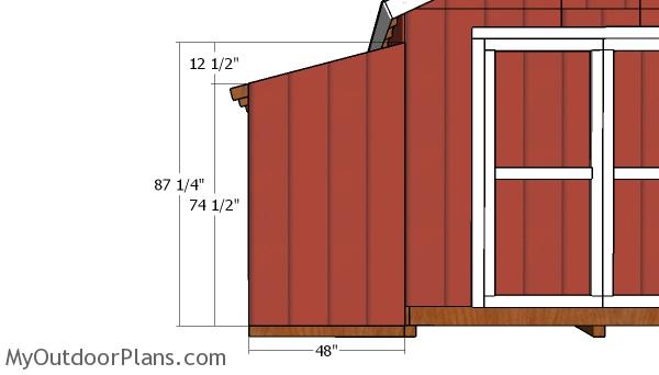 Siding for the side storage units
