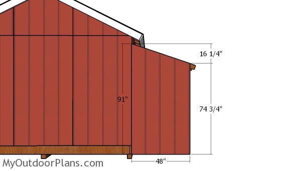 Siding sheets for side sheds