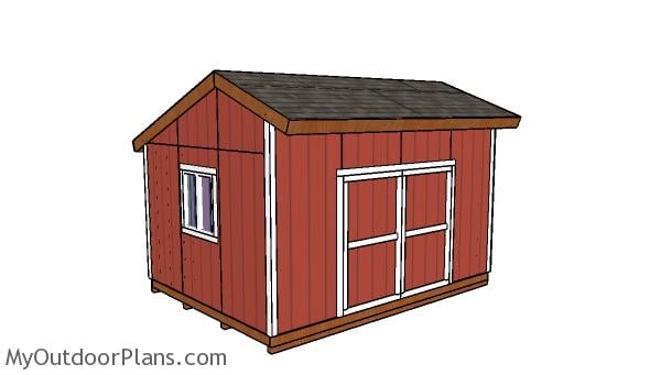 16x12 Saltbox Shed Plans