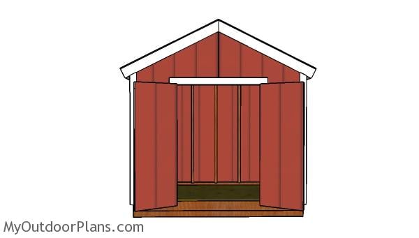 8x4 Gable Shed Plans - Inside view