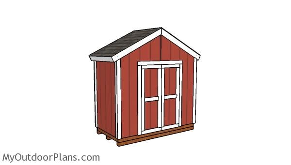 8x4 Gable Shed Plans