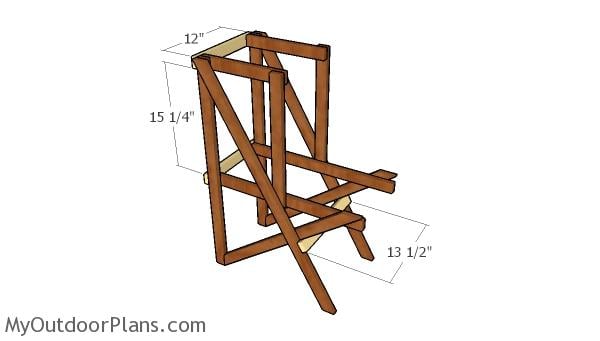 Assembling the frame of the plant stand