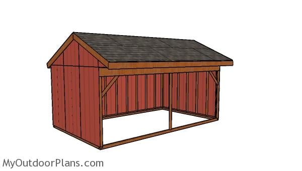 12x20 Field Shed Plans - Front view