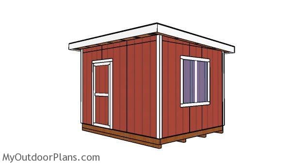 10x12 Shed with a Flat Roof Plans