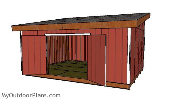 16x20 lean to shed plans free