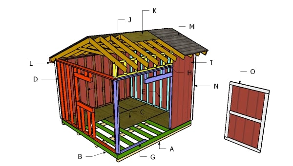 Building a 12x12 saltbox shed