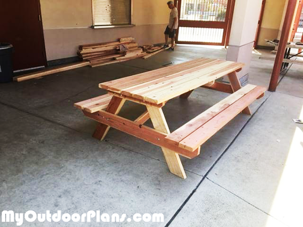 8ft Redwood Patio Table with Chairs Step by Step Building Plans 