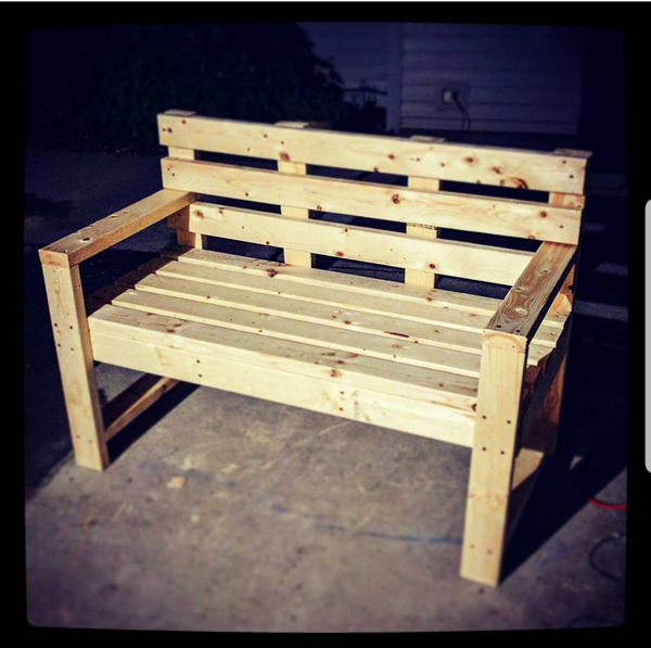 DIY 2Ã—4 Outdoor Bench with Backrest | MyOutdoorPlans 