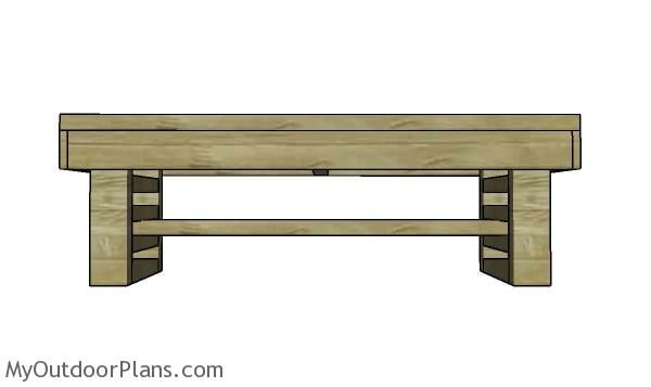 Slatted bench plans - front wall
