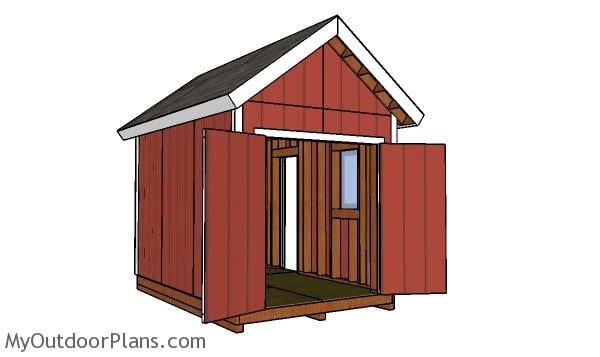 8x12 Shed with 2x6 studs Plans