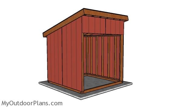 8x8 run in shed plans