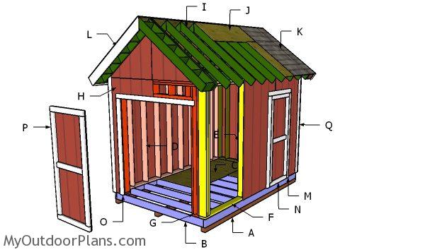8x10 Heavy duty Gable Shed Roof Plans | MyOutdoorPlans 