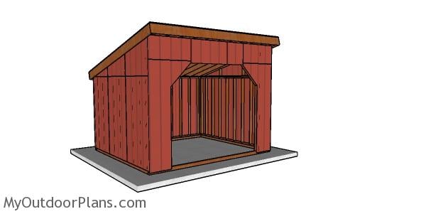12x14 Run In Shed Plans