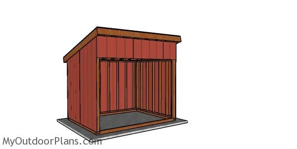 8x10 Run in Shed Plans