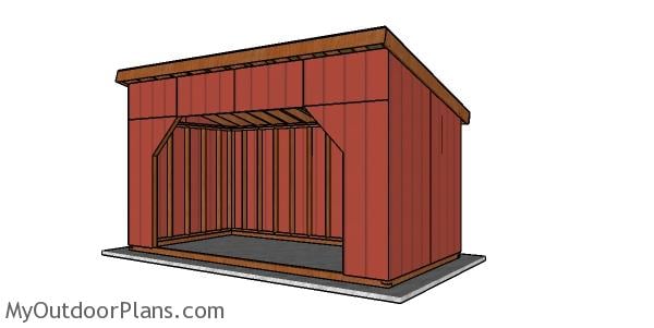 8x16 run in shed plans