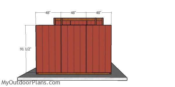 Fitting the back wall siding panels
