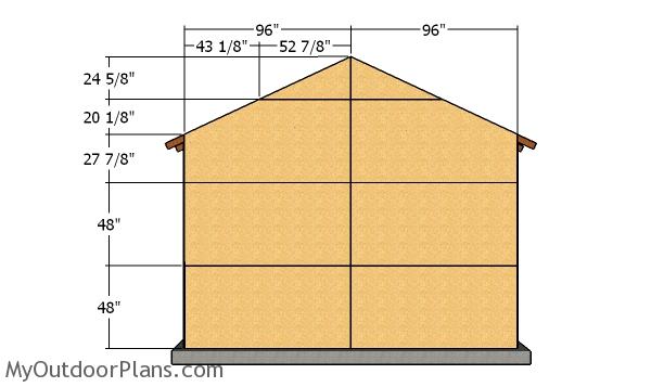 Back wall sheets - One car garage plans