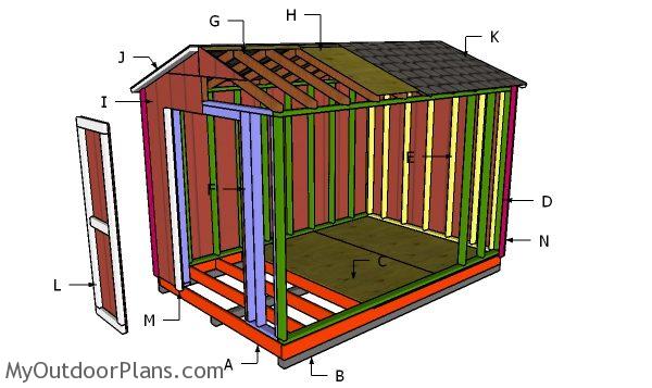 8x12 Cheap Shed Doors and Trims Plans | MyOutdoorPlans 