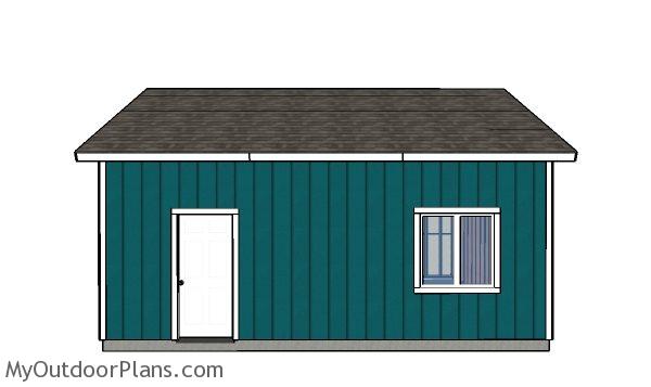 Double Garage Plans - Side View