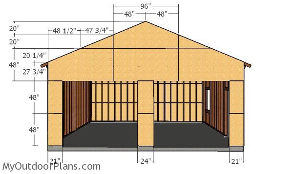 Front wall sheets - 24x24 Garage Plans