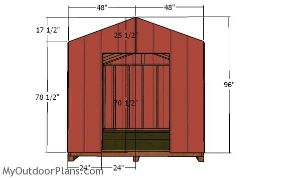 Front wall siding panels - DIY 8x10 Shed