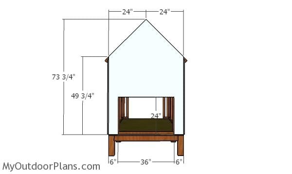 Back wall - 4x8 chicken coop plans