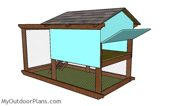 Chicken coop plans - back view