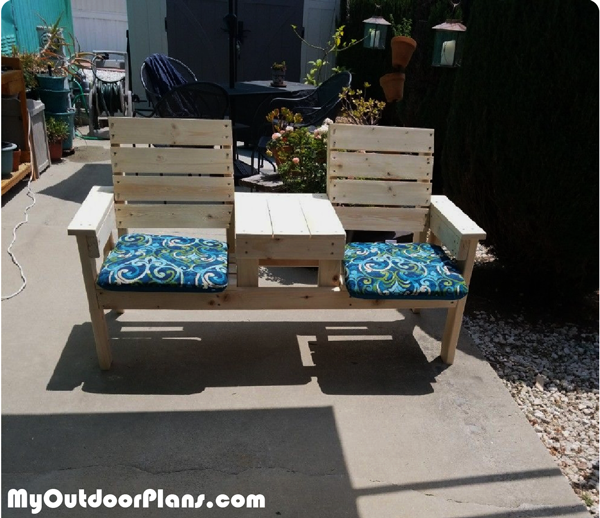 Double-chair-bench---DIY-Project