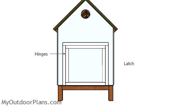 Fitting the large door - 4x8 Chicken coop plans