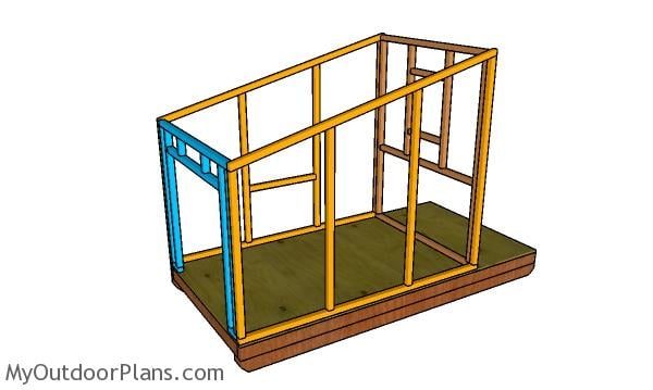 Assembling the frame of the chicken coop