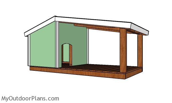 Dog House Plans with Porch | MyOutdoorPlans | Free ...