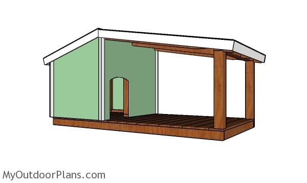Dog house with porch plans