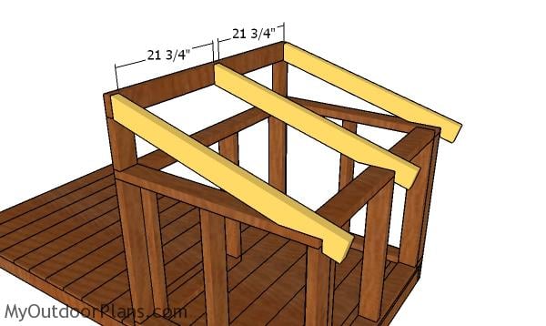Fitting the dog house rafters