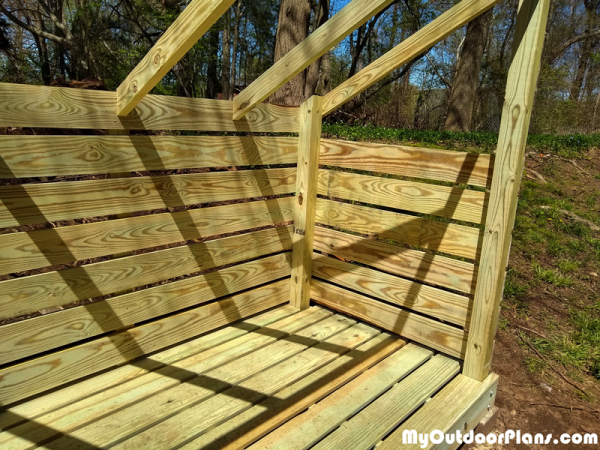 Fitting-the-wall-slats---firewood-shed