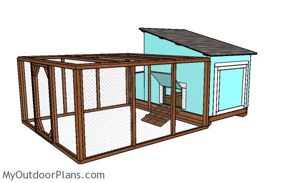 Free chicken coop with run plans