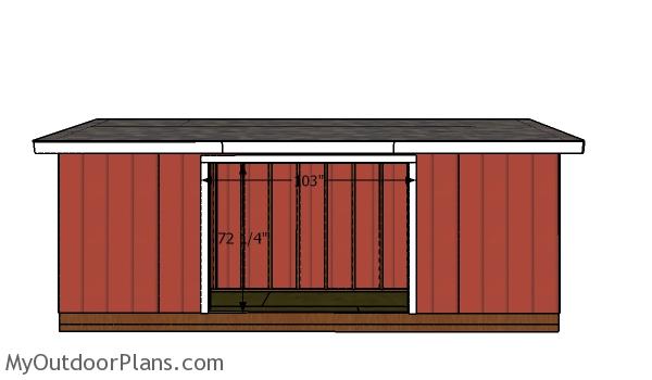 Door jambs - 5x20 shed