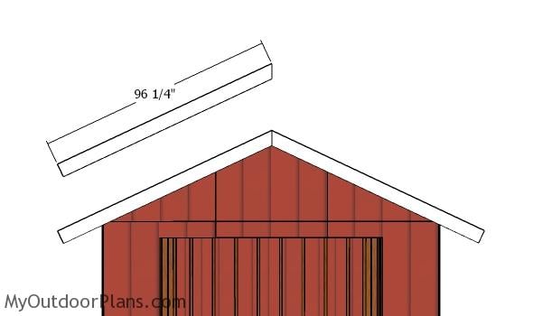 End shed roof trims