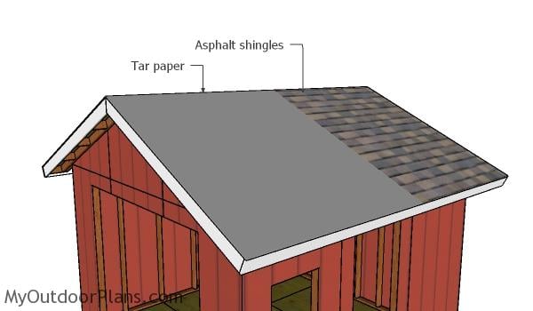 Fitting the roofing - Shed Plans