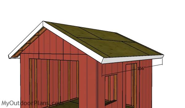 Side roof trims p- 12x12 shed