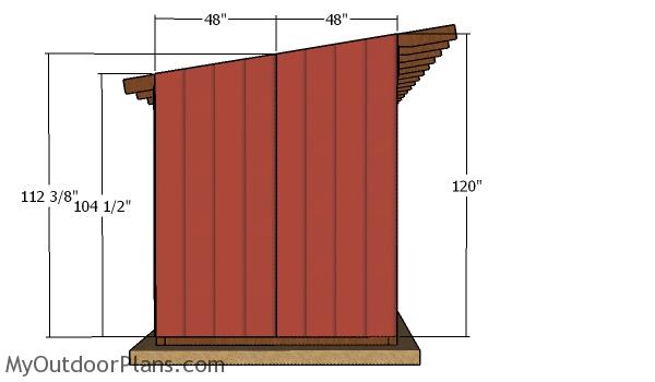 Side siding panels - 8x24 run in shed