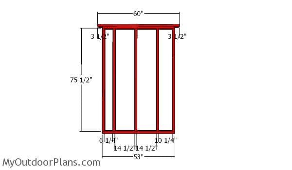 Side wall frames - 5x20 shed