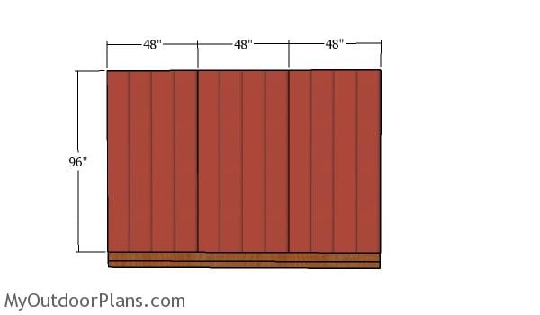 Side wall siding panels - Storage Shed 12x12
