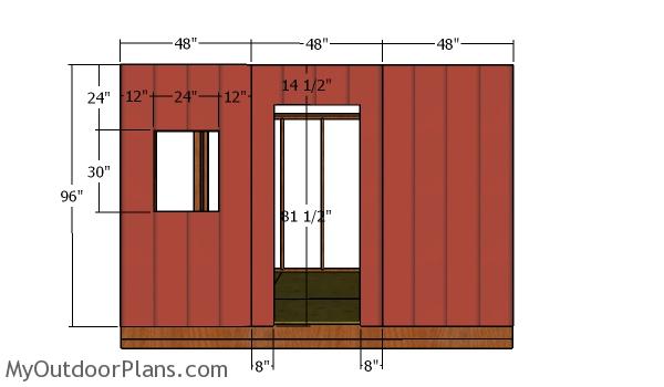 Side wall with door - Siding panels