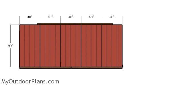 Back wall siding sheets - 10x20 run in shed