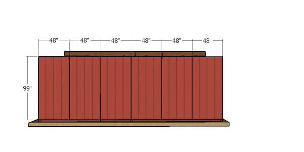 Back wall siding sheets - 10x24 run in shed