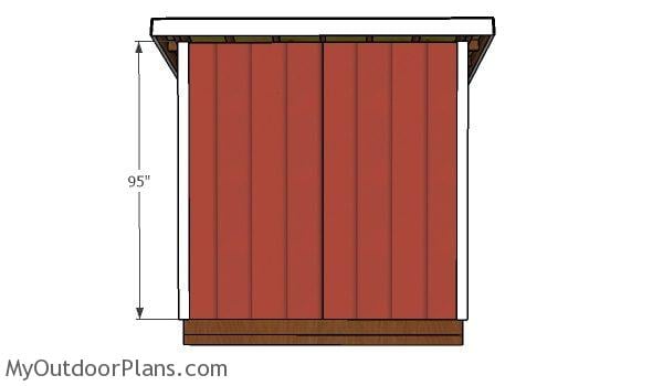 Back wall trims - 5x8 Shed