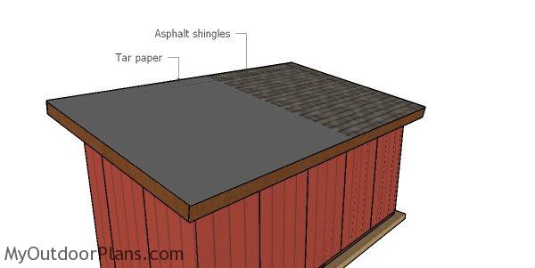 Fitting the roofing - 10x20 shed